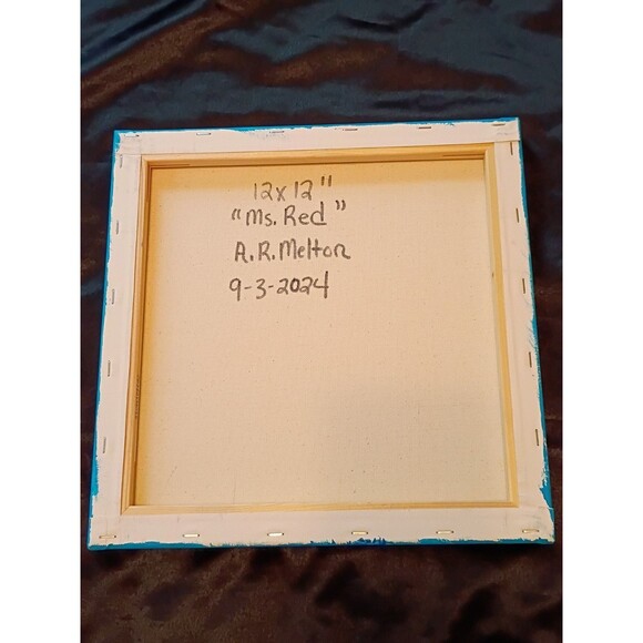 Handmade Handpainted African American Art Acrylic Painting Stretched Canvas - Picture 2 of 2